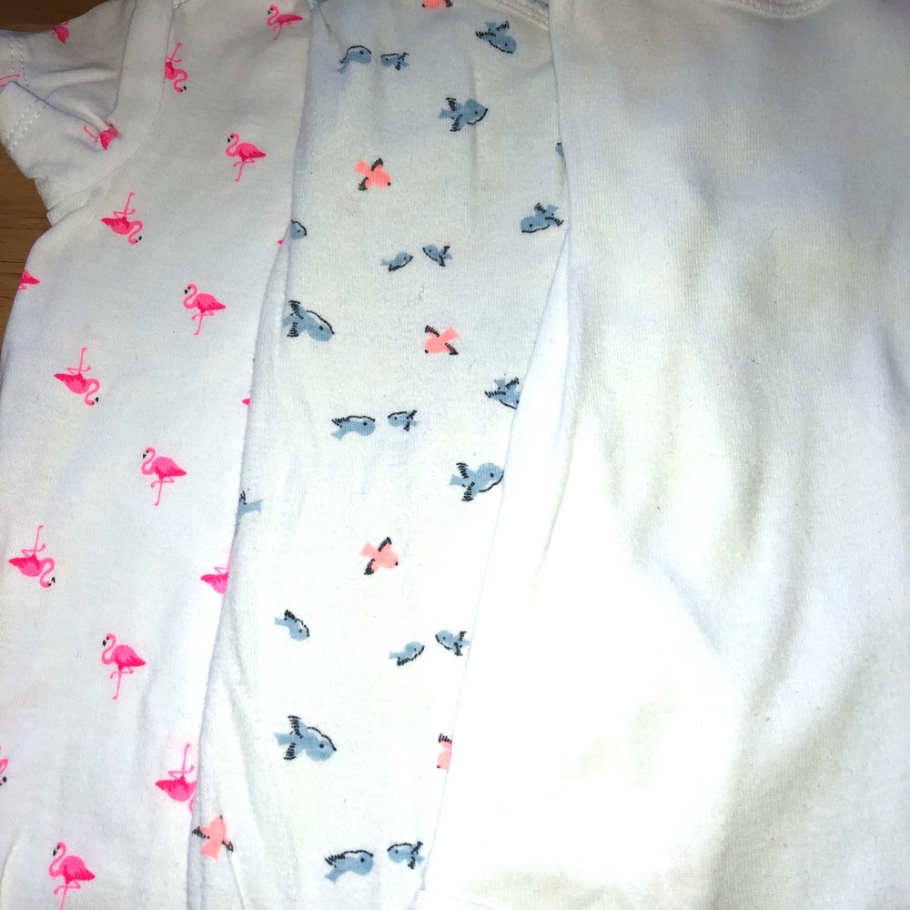 3- onesies, 2- carters, 1 Gerber white